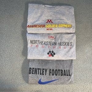 Vintage NCAA College Sports Football Short Sleeve Shirts Lot Bundle